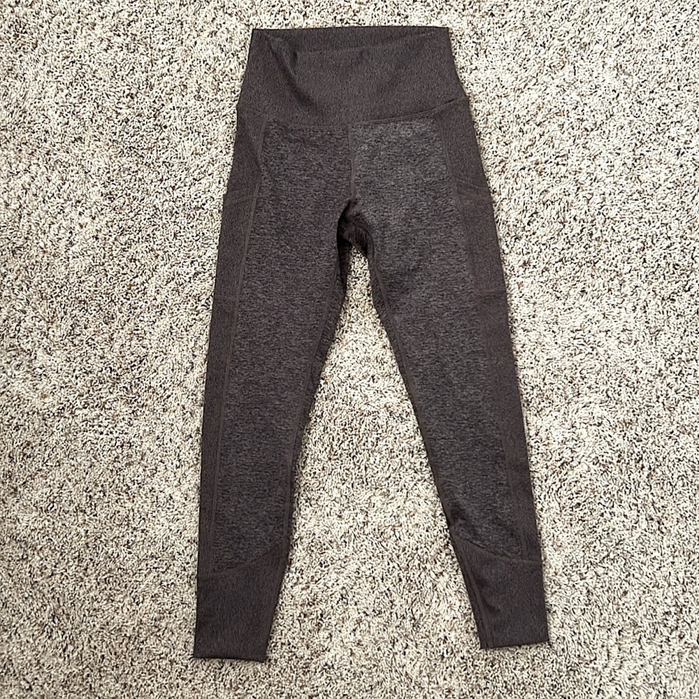 Aerie Brown Heathered The Hugger Hi-Rise Leggings - Size Medium